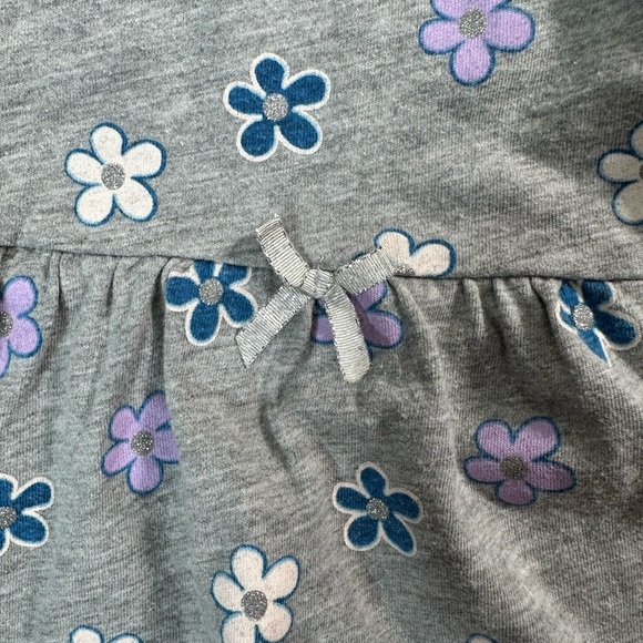 Kidgets Gray Floral Hooded Dress Size 24M - Picture 6 of 7